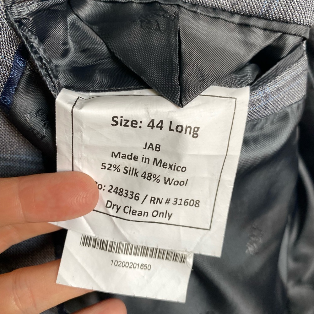 Jos A Bank RESERVE Silk/Wool Blend Blazer/Sport Coat Traditional Fit Size 44Long - Picture 7 of 12
